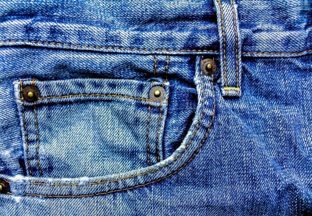 بنطلون جينز دنيم ثقيل 12 أونصة أزرق غامق